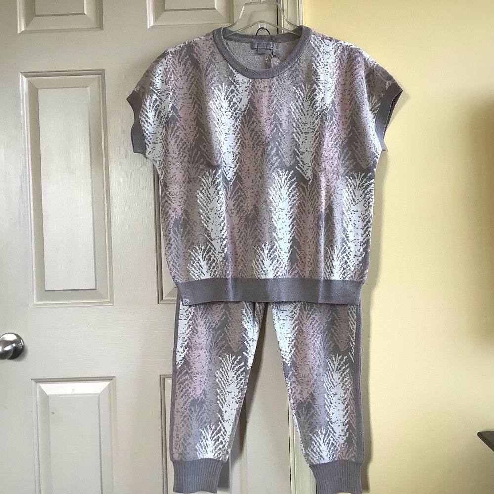 Barefoot Dreams CozyChic Ultra Lite Dolman Pullover & Rib Trim Jogger Set SZ L